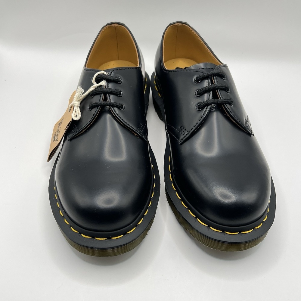 Dr. Martens 1461 Oxford 3-Eye Leather Derby Women's 7/ Men's 6 Black Smooth READ - Picture 2 of 14